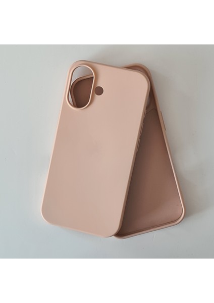 Apple iPhone 16 Uyumlu Lansman Içi Kadife Esnek Silikon Kılıf
