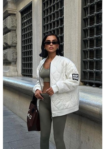 Alisa Oversize Kapitone Bomber Ceket 7058 -08