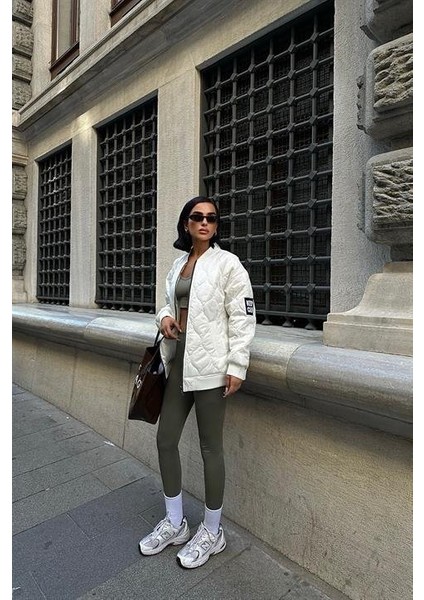 Alisa Oversize Kapitone Bomber Ceket 7058 -08