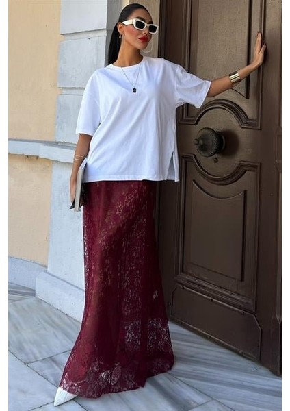 Maxi Dantel Etek 4047
