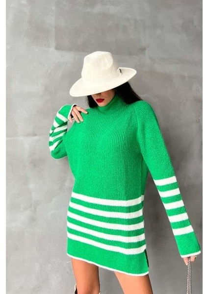 Palgen Çizgili Oversize Kazak 1195-09 indirimleri