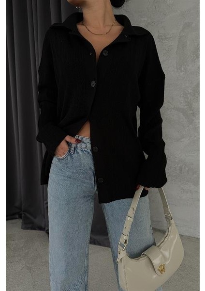 Anya Oversize Gabardin Ceket 6063-8