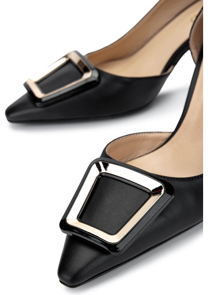 Kadın Hakiki Deri Siyah Analin Topuklu Ayakkabı 492 55203 Bn Ayk Y25 Sıyah Anl fırsatları