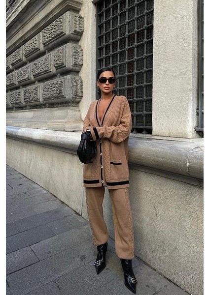 Lunadel Triko Hırka Pantolon Takım 9974