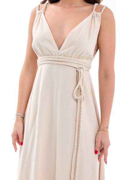 7409 Elbise-Bej fiyatları