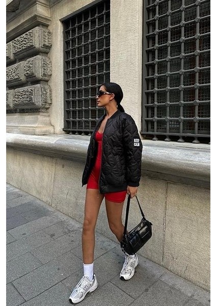 Alisa Oversize Kapitone Bomber Ceket 7058 -08