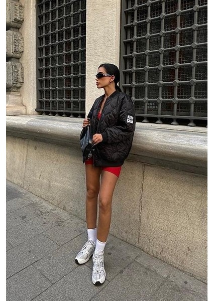 Alisa Oversize Kapitone Bomber Ceket 7058 -08