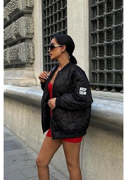 Alisa Oversize Kapitone Bomber Ceket 7058 -08