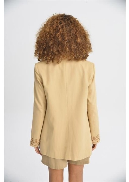 Leomie Nakışlı Blazer Ceket 6106