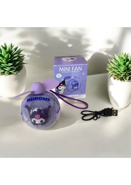 Kuromi Figürlü Mini Fan