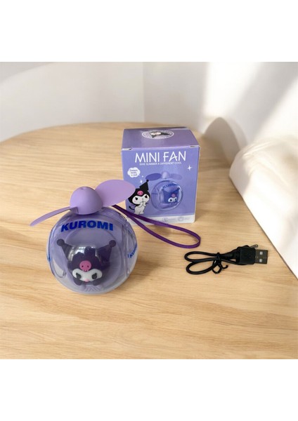 Kuromi Figürlü Mini Fan