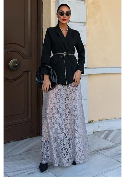 Maxi Dantel Etek 4047