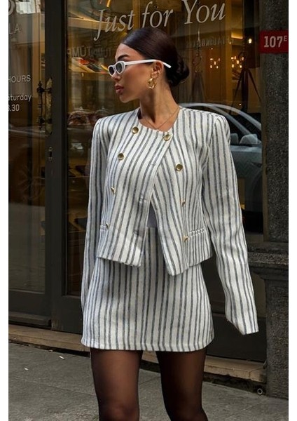 Hendra Çizgili Etek Takım 9481-24 fırsatları