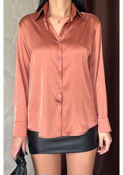 Kiremit Saten Gömlek fırsatları