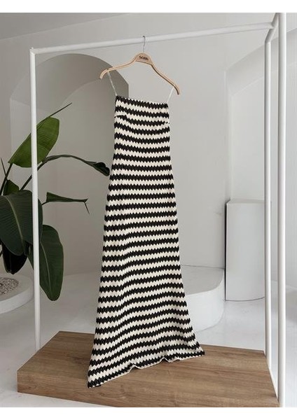 Maura Desenli Straplez Elbise 2770