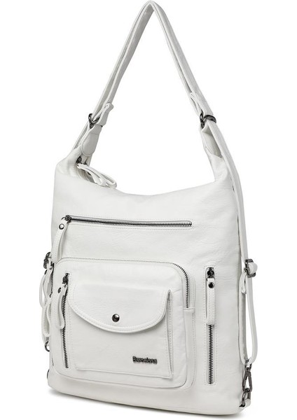 Yıkama Deri Hem Sırt Hem Omuz Kadın Çantası 21-K Barcelona 1580-7 modelleri