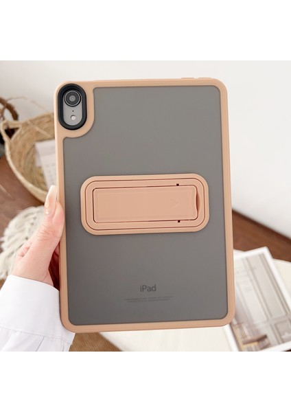 Apple iPad Air 11 Inc M2 (2024) Uyumlu Yatay Stand Olabilen Antishock Köşe ve Kamera Korumalı Arka Yüzeyi Mat Threxi Kılıf A2902 A2903
