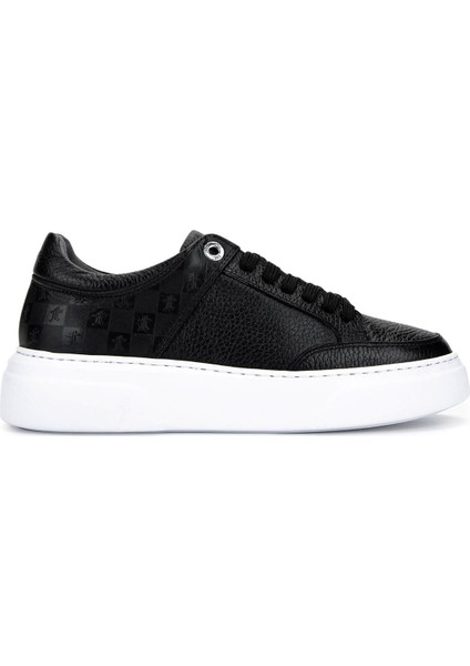 Kadın Hakiki Deri Siyah Floter Sneakers & Spor Ayakkabı 04 503 Bn Ayk Y25 Sıyah Fltr
