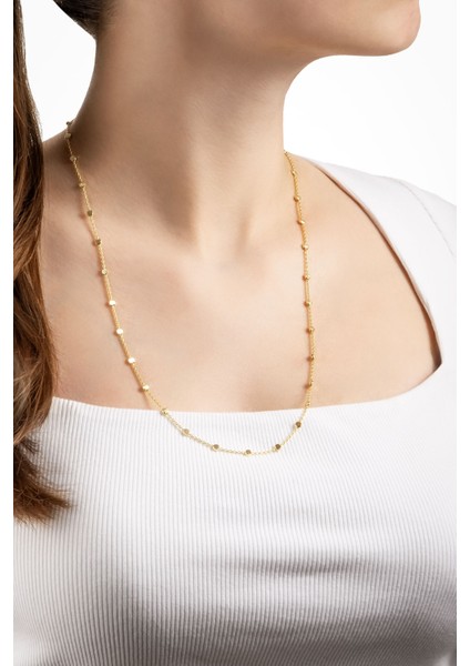 Italyan Tasarım 18 Ayar Sarı Altın Kaplama Gümüş Zincir Kolye indirimleri