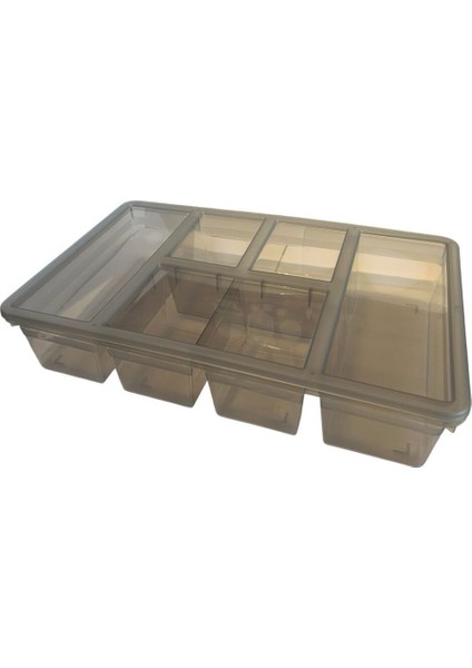 5 Bölmeli Kapaklı Çekmece Düzenleyici, Mutfak Için Pratik Organizer fiyatları