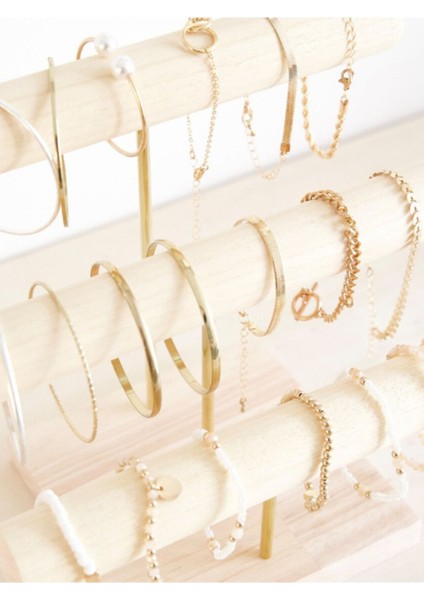 Ahşap Takı Organizeri Çoklu Askı Standı Dekoratif ve Düzenleyici fırsatları