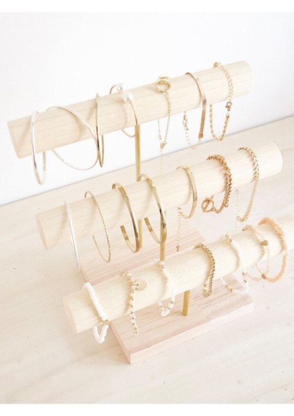Ahşap Takı Organizeri Çoklu Askı Standı Dekoratif ve Düzenleyici indirimleri