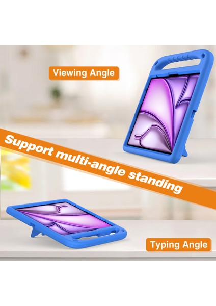 iPad Pro 13(2024)/AIR 13(2025)/(2024)EVA Kılıf Darbeye Dayanıklı Saplı Destekli Tablet Kılıfı-Mavi (Yurt Dışından) modelleri
