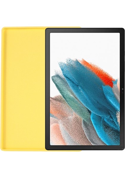 Samsung Galaxy Tab A8 10.5 (2021)/(2022) Için Sıvı Silikon Tablet Kılıfı, Darbeye Dayanıklı Mikrofiber Astarlı Ince Tablet Kılıfı-Sarı (Yurt Dışından) fırsatları