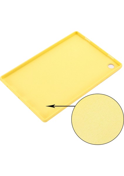 Samsung Galaxy Tab A8 10.5 (2021)/(2022) Için Sıvı Silikon Tablet Kılıfı, Darbeye Dayanıklı Mikrofiber Astarlı Ince Tablet Kılıfı-Sarı (Yurt Dışından) indirimleri