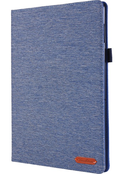 Kumaş Dokulu Kart Yuvaları Deri Koruyucu Kılıf Lenovo Tab M10 TB-X605F-MAVI (Yurt Dışından) modelleri