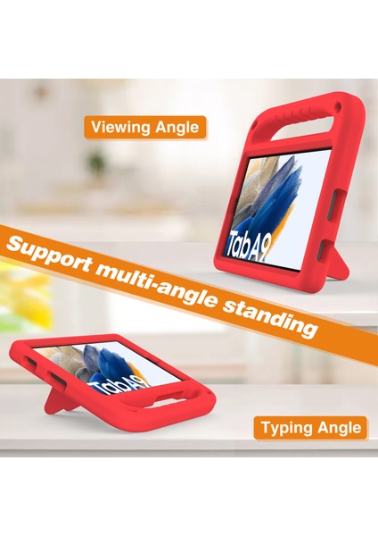 Samsung Galaxy Tab A9 Kılıf Darbeye Dayanıklı Kickstand Eva Tablet Kılıfı Saplı-Kırmızı (Yurt Dışından) modelleri