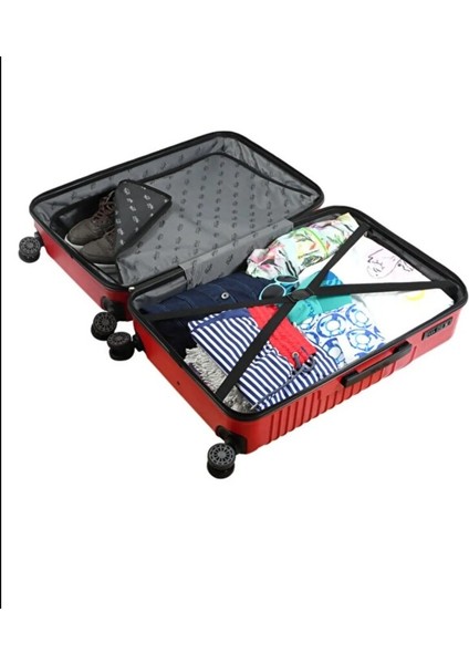 Design Cats Kırmızı Küçük Boy 20" Valiz Koleksiyon Darbelere Yüksek Direnç %100 Saf Abs 1 Adet indirimleri