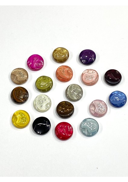 Bluz Düğmesi/ Simli Bluz Düğmesi / 1 cm / 10 Adet / 02727 /