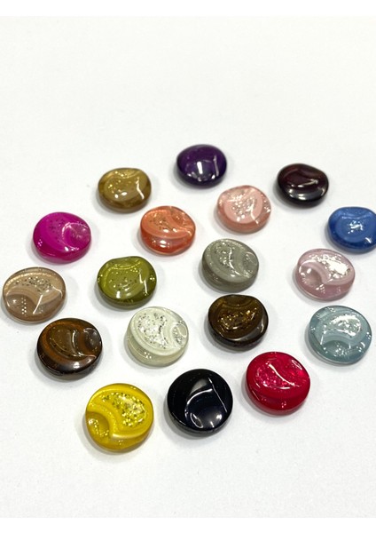 Bluz Düğmesi/ Simli Bluz Düğmesi / 1 cm / 10 Adet / 02727 /