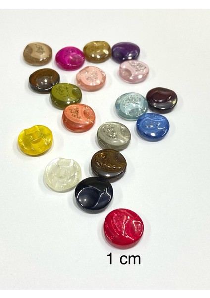 Bluz Düğmesi/ Simli Bluz Düğmesi / 1 cm / 10 Adet / 02727 /
