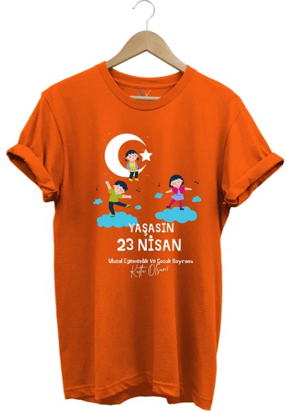 23 Nisan Çocuk Bayramı Baskılı %100 Pamuk Regular Fit Bisiklet Yaka Premium T-Shirt