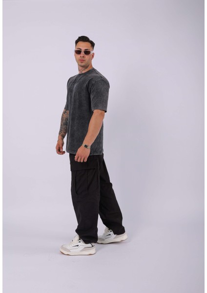 Unisex Özel Yıkamalı Positive Oversize T-Shirt modelleri