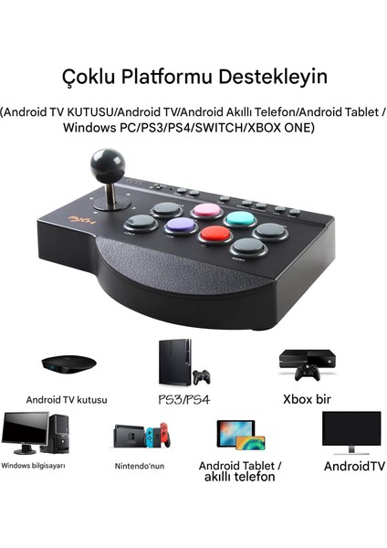 0082 Arcade Stick Oyun Kumandası Ps3/ps4/switch/pc/android Tv/xbox