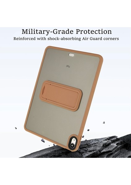 Apple iPad 8. Nesil (2020) 10.2 Uyumlu Yatay Stand Olabilen Antishock Köşe ve Kamera Korumalı Arka Yüzeyi Mat Threxi Kılıf A2270 A2428 A2429 A2430