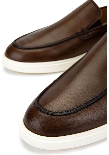 Erkek Hakiki Deri Kahverengi Loafer Ayakkabı 233 5222 Erk Ayk Y25 Cevız Alkl fırsatları