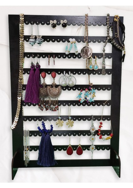 Gri Dekoratif Takı Askısı, Şık ve Kullanışlı Aksesuar Organizer Standı