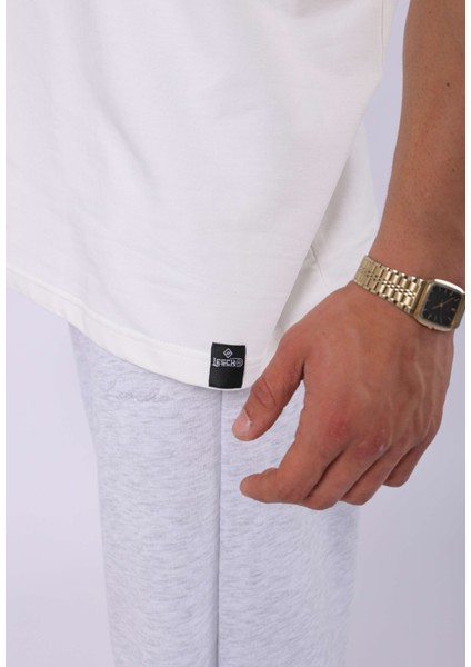 Unisex %100 Pamuk Oversize Düz T-Shirt Ekru modelleri