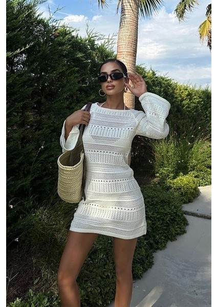 Daisy Kroşe Mini Elbise 2560-01