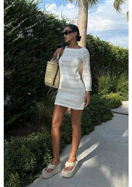 Daisy Kroşe Mini Elbise 2560-01