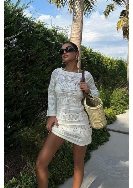 Daisy Kroşe Mini Elbise 2560-01