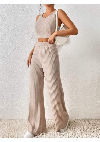 Kadın Şardonsuz Kaşkorse Kumaş Ikili Takım