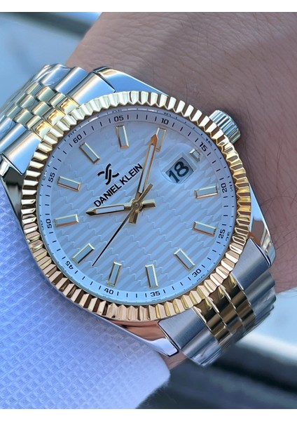 Takvimli Kadran Rolex Kasa 30 mt Suya Dayanıklı 2 Yıl Garantili Erkek Kol Saati FG.DK13985.7