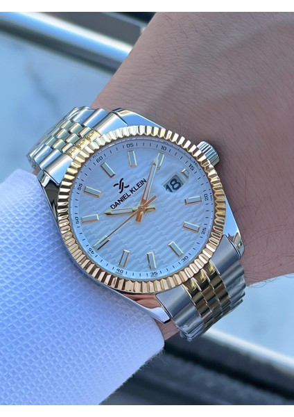 Takvimli Kadran Rolex Kasa 30 mt Suya Dayanıklı 2 Yıl Garantili Erkek Kol Saati FG.DK13985.7