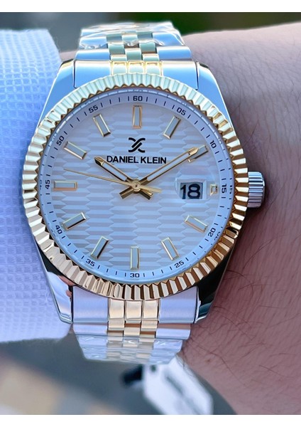 Takvimli Kadran Rolex Kasa 30 mt Suya Dayanıklı 2 Yıl Garantili Erkek Kol Saati FG.DK13985.7