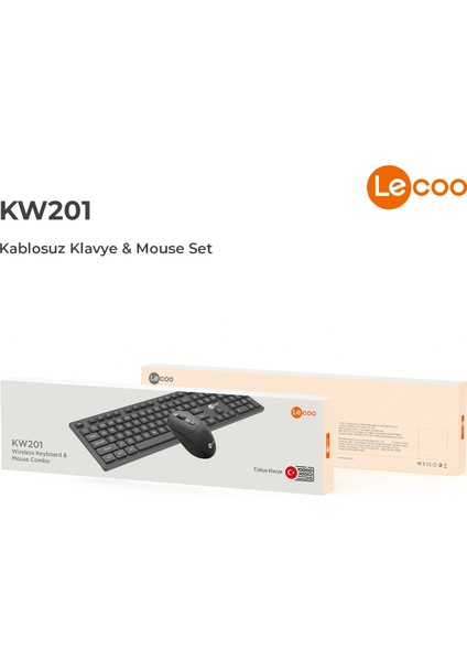 KW201 Kablosuz Türkçe Q Klavye & Mouse Set Siyah 10 Adet modelleri